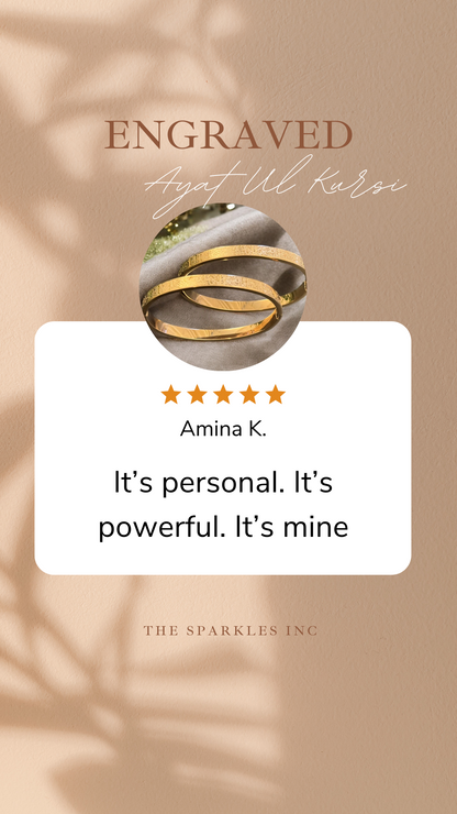 Ayatul Kursi Bangle - Rose Gold, Other Colors Available